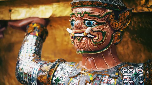 Sculpture Of Rakshasa, Grand Palace, Bangkok, Thailand