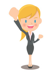 やる気にあふれる女性会社員