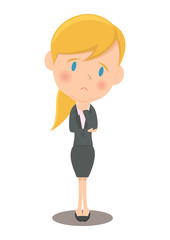 悩む女性会社員