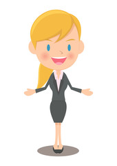 話しかける女性会社員