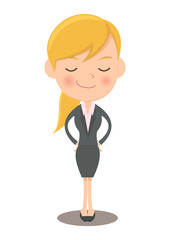 勝ち誇る女性会社員