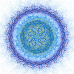 Colored abstract fractal pattern. Computer generated graphics.