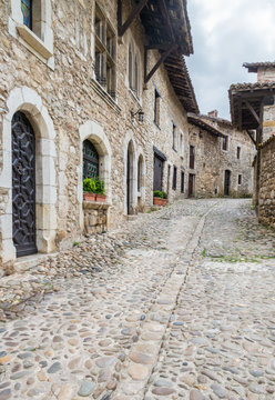 H&auml;user in Perouges, Meximieux, Lyon, Frankreich