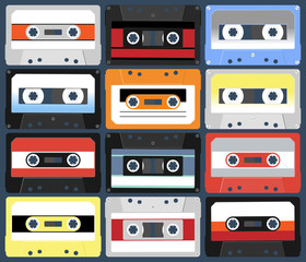 Obraz premium Compact cassettes. Set