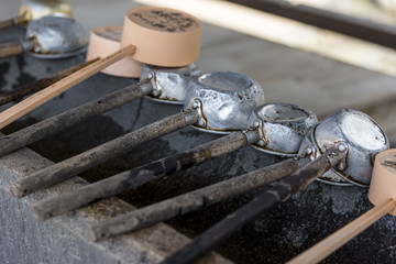 Japanese Tsukubai at an old temple