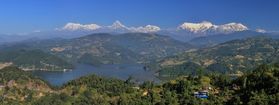 Lake Begnas Tal and Annapurna range