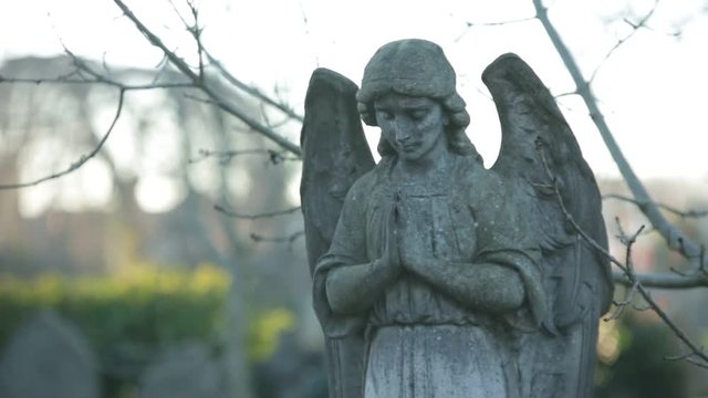 Ancient Angel gravestone in England