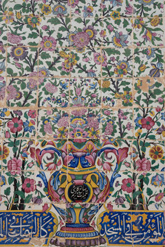 Early Qajar tiling, Masjed-e Vakil (Regent's Mosque), Shiraz, Iran