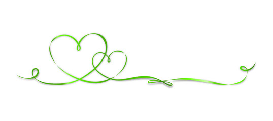 Obraz premium Schleifenband Herzen