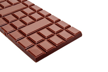 Dark milk whole chocolate isolated on a white