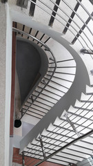 Fototapeta premium Look down from top stair structure