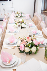 Table setting for wedding, birthday, and engagement days, vertical