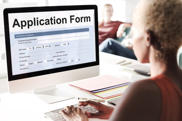 Fototapeta na wymiar Application Form Information Employment Concept
