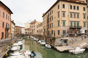 Grachten in der Innenstadt von Livorno