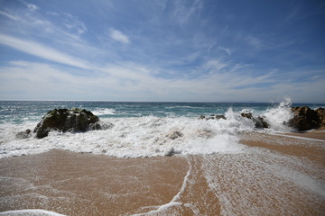 Waves moving, Praia das Bicas, Portugal