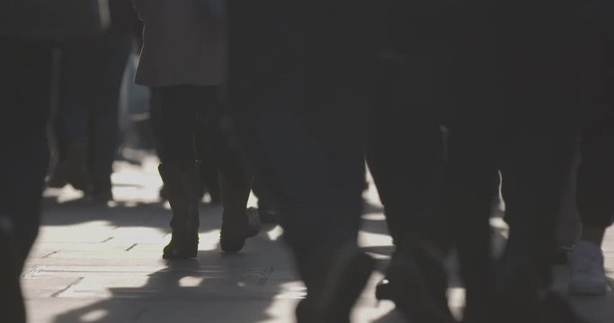 4K Anonymous pedestrians in slowmotion - 150fps. 
