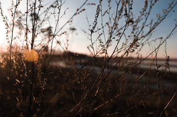 Obraz premium Sping background - river, lake, snow, melting, warming, environm