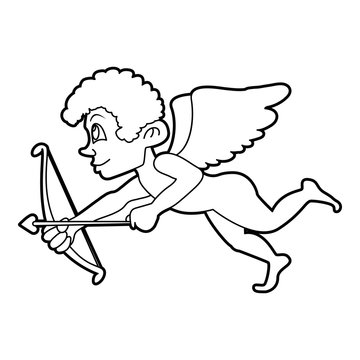 Cupid icon, outline style