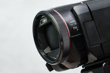Camcorder clous up. Background