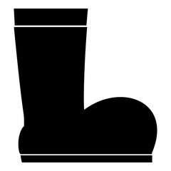 Winter ugg boots icon, simple style