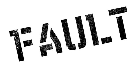 Fault rubber stamp. Grunge design with dust scratches. Effects can be easily removed for a clean, crisp look. Color is easily changed.