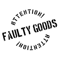 Faulty Goods rubber stamp. Grunge design with dust scratches. Effects can be easily removed for a clean, crisp look. Color is easily changed.
