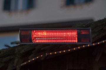 Electric heater close up detail