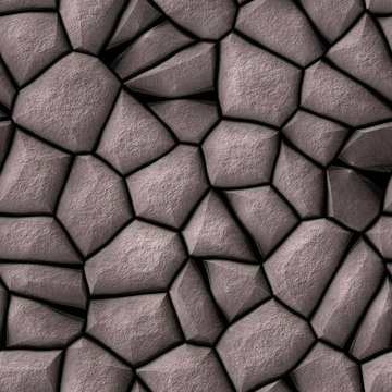 Brown cobble stones texture © Michal