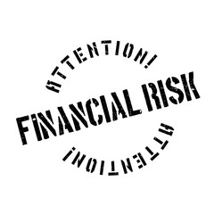 Financial Risk rubber stamp. Grunge design with dust scratches. Effects can be easily removed for a clean, crisp look. Color is easily changed.