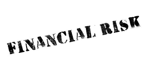 Financial Risk rubber stamp. Grunge design with dust scratches. Effects can be easily removed for a clean, crisp look. Color is easily changed.