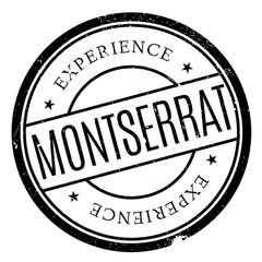 Montserrat stamp rubber grunge