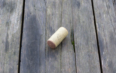 Wine Corks on the Wooden Table