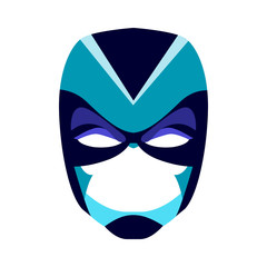 mask of superhero flat icon