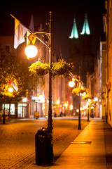 City at night, Old Town, Legnica, Poland - obrazy, fototapety, plakaty