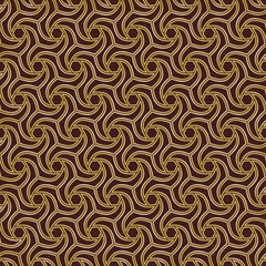 Seamless ornament. Modern geometric pattern with repeating elements. Brown and golden pattern