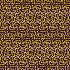 Seamless ornament. Modern geometric pattern with repeating elements. Brown and golden pattern