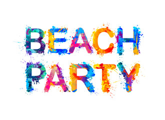 Beach party. Splash paint