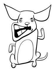 angry puppy coloring page