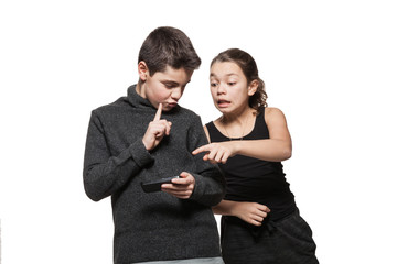 Portrait of two teenagers