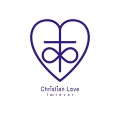 Everlasting Love of God vector creative symbol design combined w