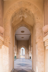 Fototapeta na wymiar Architectural detail of the The Hassan II Mosque, Casablanca 