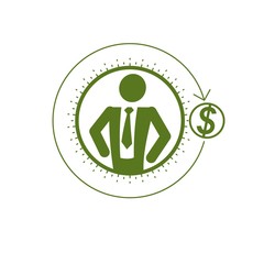 Successful Business creative logo, vector conceptual symbol isol