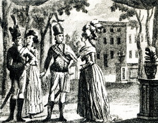 Scene from Mozart's "La finta semplice" (from Complete works of Goldoni, 1794)
