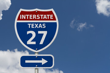 USA Interstate 27 highway sign