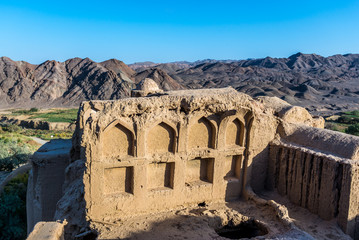 Abandoned mud brick village of Kharanaq in Iran