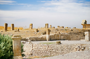 Dougga, Roman Ruins. Unesco World Heritage Site in Tunisia.