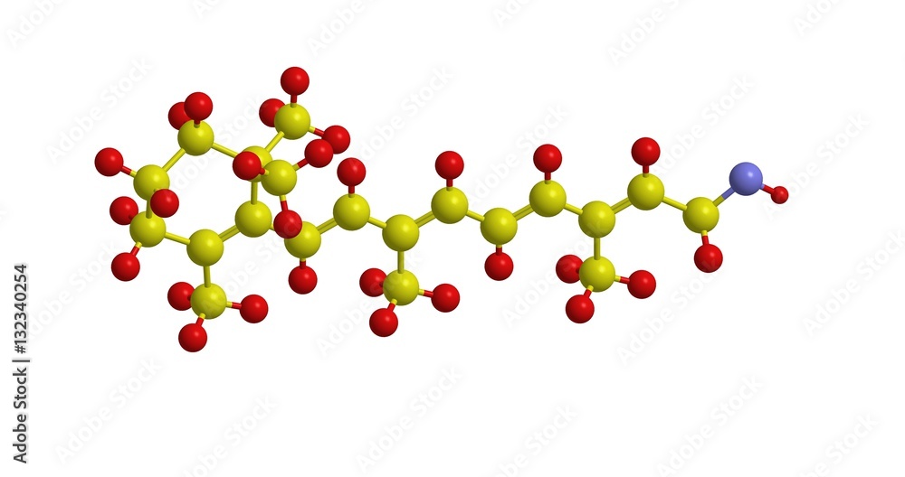 Poster Molecular structure of retinol (vitamin A1)