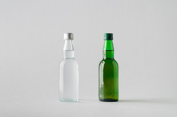 Miniature Spirits/Liquour Bottle Mock-Up - Two Bottles