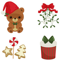 Christmas and New Year festive icons