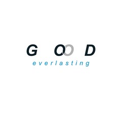 God everlasting and belief lettering logo isolated on white.